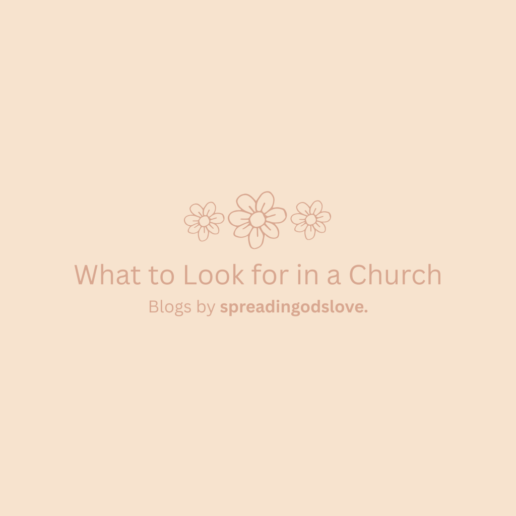WHAT TO LOOK FOR IN A&nbsp;CHURCH!